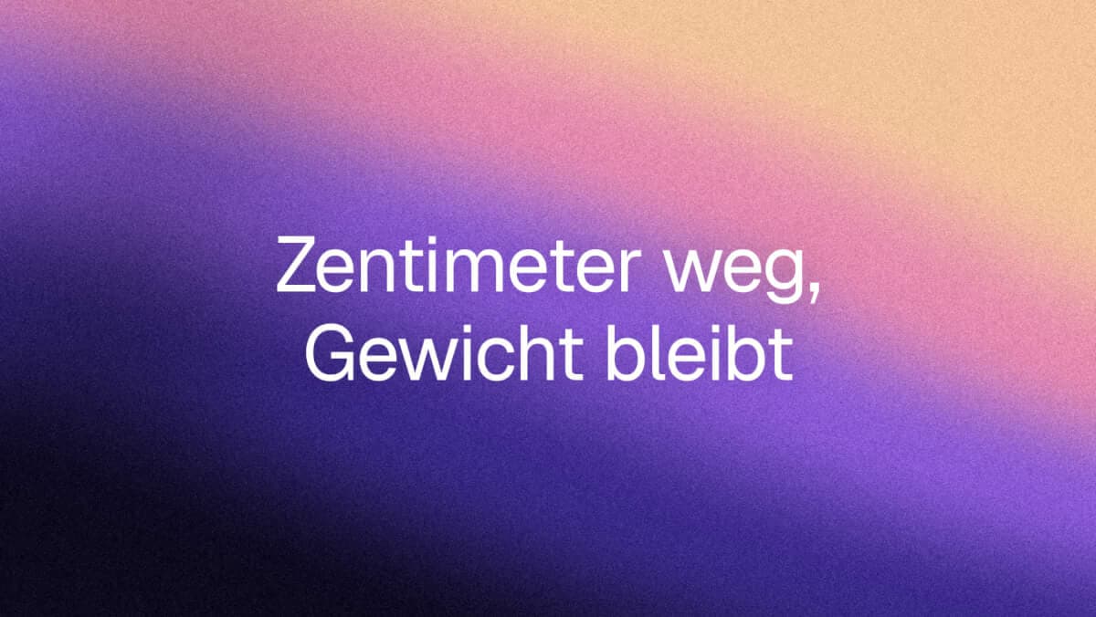Zentimeter verlieren, aber nicht an Gewicht: Warum die Waage sich nicht bewegt